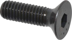 Made in USA - M6x1.00 Metric Coarse Hex Socket Drive, 90° Flat Head Socket Cap Screw - Grade 10.9 Alloy Steel, Black Oxide Finish, Fully Threaded, 20mm Length Under Head - Industrial Tool & Supply