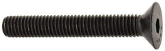 Made in USA - M5x0.80 Metric Coarse Hex Socket Drive, 90° Flat Head Socket Cap Screw - Grade 10.9 Alloy Steel, Black Oxide Finish, Fully Threaded, 35mm Length Under Head - Industrial Tool & Supply