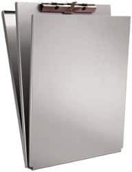 Saunders - 13 Inch Long x 9 Inch Wide x 1 Inch High, Clip Board - Silver - Industrial Tool & Supply