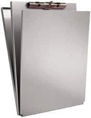 Saunders - 13 Inch Long x 9 Inch Wide x 1 Inch High, Clip Board - Silver - Industrial Tool & Supply