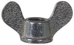 Value Collection - 5/16-18 UNC, Uncoated, Steel Standard Wing Nut - Grade 1015-1025, 1-1/2" Wing Span, 3/4" Wing Span, 5/8" Base Diam - Industrial Tool & Supply