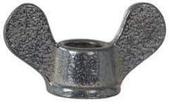 Value Collection - 5/16-18 UNC, Uncoated, Steel Standard Wing Nut - Grade 1015-1025, 1-1/2" Wing Span, 3/4" Wing Span, 5/8" Base Diam - Industrial Tool & Supply