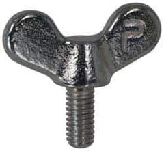 Value Collection - 1/2-13 Winged Shoulder Grade 32510 Iron Thumb Screw - 3-1/2" OAL, 2-1/4" Head Diam x 1" Head Height, Zinc-Plated Finish - Industrial Tool & Supply
