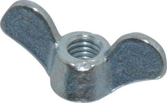 Value Collection - 5/16-18 UNC, Zinc Plated, Steel Standard Wing Nut - Grade 1015-1025, 1.44" Wing Span, 0.69" Wing Span, 1/2" Base Diam - Industrial Tool & Supply
