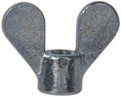 Value Collection - 1/4-20 UNC, Uncoated, Steel Standard Wing Nut - Grade 1015-1025, 1.88" Wing Span, 1-3/8" Wing Span, 11/16" Base Diam - Industrial Tool & Supply