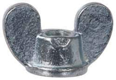 Value Collection - 3/8-16 UNC, Zinc Plated, Steel Standard Wing Nut - Grade 1015-1025, 1-5/8" Wing Span, 1" Wing Span, 7/8" Base Diam - Industrial Tool & Supply