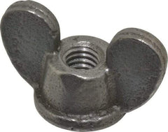Value Collection - 3/8-16 UNC, Uncoated, Steel Standard Wing Nut - Grade 1015-1025, 1-5/8" Wing Span, 1" Wing Span, 7/8" Base Diam - Industrial Tool & Supply