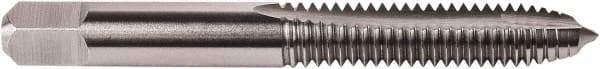 Union Butterfield - 1/4-20 UNC, 3 Flute, TiN Finish, High Speed Steel Spiral Point Tap - Plug Chamfer, Right Hand Thread, 2-1/2" OAL, 1" Thread Length, 0.255" Shank Diam, 2B/3B Class of Fit, Series TN1585 - Exact Industrial Supply