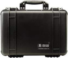 Pelican Products, Inc. - 14-1/16" Wide x 6-15/16" High, Clamshell Hard Case - Black, Polypropylene - Industrial Tool & Supply