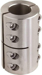 Climax Metal Products - 7/8" Inside x 1-5/8" Outside Diam, Two Piece Rigid Coupling without Keyway - 2-1/2" Long - Industrial Tool & Supply