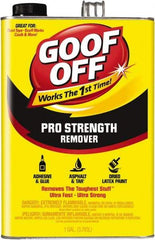 Goof Off - 1 Gal Can Adhesive Remover - Removes Caulk Residue, Chewing Gum, Crayon, Glue, Marker, Paint, Pen, Scuff Marks, Tar, Stickers & Tree Sap - Industrial Tool & Supply