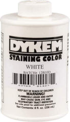 Dykem - 8 Ounce White Staining Color - Brush in Cap Container - Industrial Tool & Supply