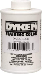 Dykem - 8 Ounce Dark Blue Staining Color - Brush in Cap Container - Industrial Tool & Supply