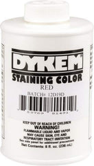 Dykem - 8 Ounce Red Staining Color - Brush in Cap Container - Industrial Tool & Supply