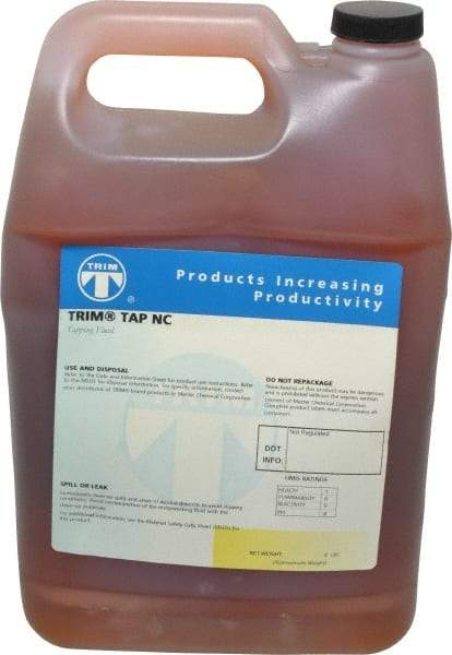 Master Fluid Solutions - Trim Tap NC, 1 Gal Bottle Tapping Fluid - Straight Oil, For Broaching, Gear Cutting, Gundrilling, Milling, Reaming, Sawing, Shaving, Threading - Industrial Tool & Supply