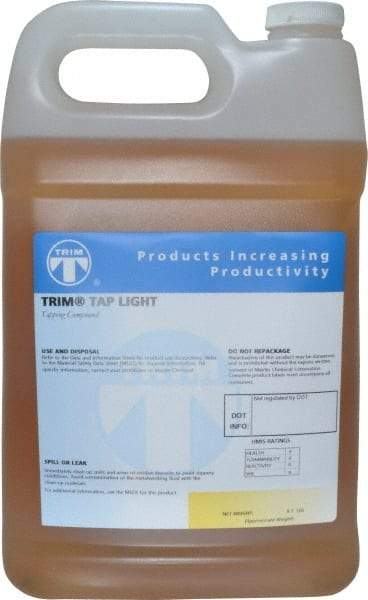 Master Fluid Solutions - Trim Tap Light, 1 Gal Bottle Tapping Fluid - Straight Oil, For Broaching, Gear Cutting, Gundrilling, Milling, Reaming, Sawing, Shaving, Threading - Industrial Tool & Supply