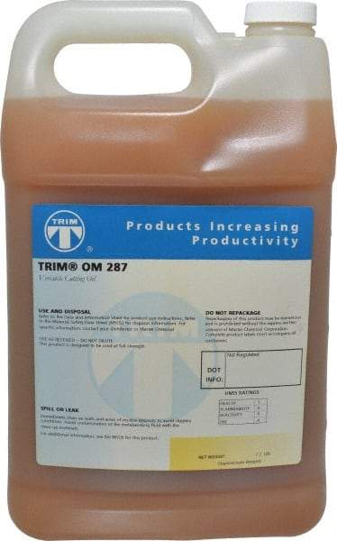Master Fluid Solutions - Trim OM 287, 1 Gal Bottle Cutting Fluid - Straight Oil, For Machining - Industrial Tool & Supply