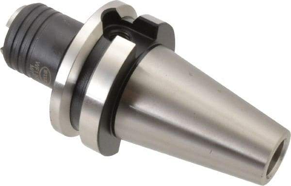 Bilz - BT40 Taper Shank Tapping Chuck/Holder - M3 to M12 Tap Capacity, 99mm Projection, Size 1 Adapter, Quick Change, Through Coolant - Exact Industrial Supply