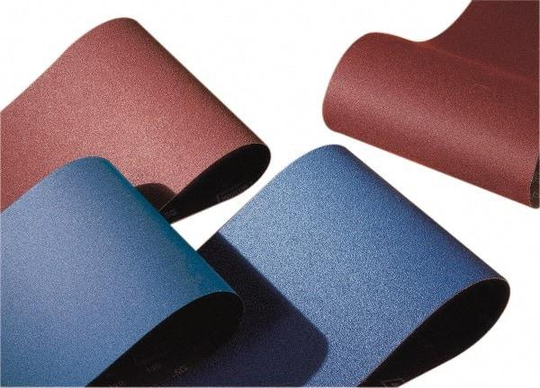 Norton - 25" Wide x 75" OAL, 120 Grit, Zirconia Alumina Abrasive Belt - Zirconia Alumina, Fine, Coated, X Weighted Cloth Backing, Wet/Dry, Series R823 - Industrial Tool & Supply