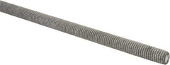 Made in USA - 1/2-13 UNC (Coarse), 2' Long, Low Carbon Steel Threaded Rod - Hot-Dipped Galvanized Finish, Right Hand Thread - Industrial Tool & Supply