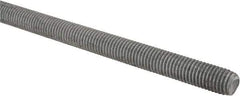Made in USA - 5/8-11 UNC (Coarse), 2' Long, Low Carbon Steel Threaded Rod - Hot-Dipped Galvanized Finish, Right Hand Thread - Industrial Tool & Supply