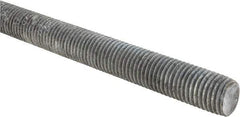Made in USA - 7/8-9 UNC (Coarse), 2' Long, Low Carbon Steel Threaded Rod - Hot-Dipped Galvanized Finish, Right Hand Thread - Industrial Tool & Supply