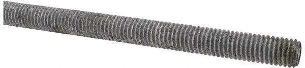 Made in USA - 1/2-13 UNC (Coarse), 6' Long, Low Carbon Steel Threaded Rod - Hot-Dipped Galvanized Finish, Right Hand Thread - Industrial Tool & Supply
