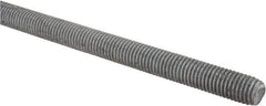 Made in USA - 5/8-11 UNC (Coarse), 6' Long, Low Carbon Steel Threaded Rod - Hot-Dipped Galvanized Finish, Right Hand Thread - Industrial Tool & Supply