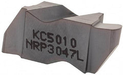 Kennametal - 3047NRP Grade KC5010, 2.39mm Cutting Width Carbide Grooving Insert - 3.81mm Max Depth of Cut, Left Hand, 1.19mm Corner Radius, TiAlN Finish - Industrial Tool & Supply