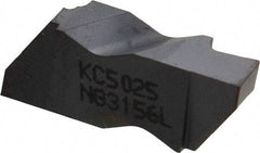 Kennametal - 3156NG Grade KC5025, 3.96mm Cutting Width Carbide Grooving Insert - 3.81mm Max Depth of Cut, Left Hand, 0.19mm Corner Radius, TiAlN Finish - Industrial Tool & Supply