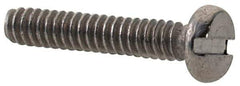 Value Collection - M1.6x0.35 Metric Coarse, 8mm Length Under Head Slotted Drive Machine Screw - Fillister Head, Grade 18-8 & A2 Stainless Steel, Uncoated, Without Washer - Industrial Tool & Supply