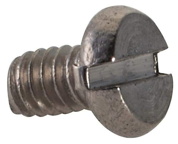 Value Collection - M2x0.40 Metric Coarse, 3mm Length Under Head Slotted Drive Machine Screw - Fillister Head, Grade 18-8 & A2 Stainless Steel, Uncoated, Without Washer - Industrial Tool & Supply