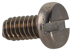 Value Collection - M2x0.40 Metric Coarse, 4mm Length Under Head Slotted Drive Machine Screw - Fillister Head, Grade 18-8 & A2 Stainless Steel, Uncoated, Without Washer - Industrial Tool & Supply