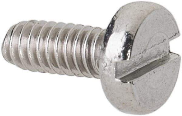 Value Collection - M2x0.40 Metric Coarse, 5mm Length Under Head Slotted Drive Machine Screw - Fillister Head, Grade 18-8 & A2 Stainless Steel, Uncoated, Without Washer - Industrial Tool & Supply