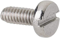 Value Collection - M2x0.40 Metric Coarse, 5mm Length Under Head Slotted Drive Machine Screw - Fillister Head, Grade 18-8 & A2 Stainless Steel, Uncoated, Without Washer - Industrial Tool & Supply