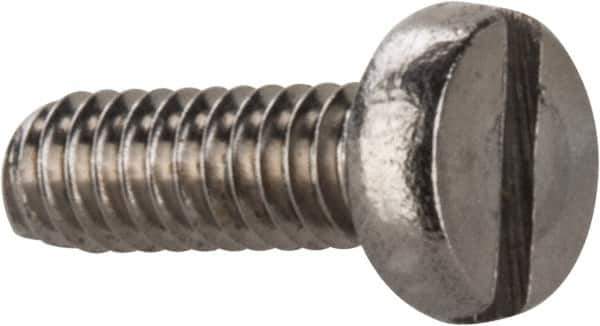 Value Collection - M2x0.40 Metric Coarse, 6mm Length Under Head Slotted Drive Machine Screw - Fillister Head, Grade 18-8 & A2 Stainless Steel, Uncoated, Without Washer - Industrial Tool & Supply