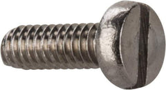 Value Collection - M2x0.40 Metric Coarse, 6mm Length Under Head Slotted Drive Machine Screw - Fillister Head, Grade 18-8 & A2 Stainless Steel, Uncoated, Without Washer - Industrial Tool & Supply