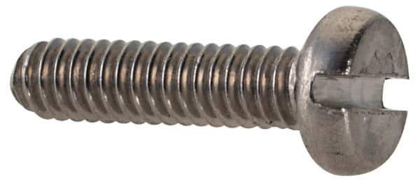 Value Collection - M2x0.40 Metric Coarse, 8mm Length Under Head Slotted Drive Machine Screw - Fillister Head, Grade 18-8 & A2 Stainless Steel, Uncoated, Without Washer - Industrial Tool & Supply