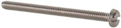Value Collection - M2x0.40 Metric Coarse, 25mm Length Under Head Slotted Drive Machine Screw - Fillister Head, Grade 18-8 & A2 Stainless Steel, Uncoated, Without Washer - Industrial Tool & Supply