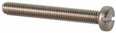 Value Collection - M2.5x0.45 Metric Coarse, 20mm Length Under Head Slotted Drive Machine Screw - Fillister Head, Grade 18-8 & A2 Stainless Steel, Uncoated, Without Washer - Industrial Tool & Supply