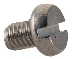 Value Collection - M3x0.50 Metric Coarse, 4mm Length Under Head Slotted Drive Machine Screw - Fillister Head, Grade 18-8 & A2 Stainless Steel, Uncoated, Without Washer - Industrial Tool & Supply