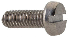 Value Collection - M3x0.50 Metric Coarse, 8mm Length Under Head Slotted Drive Machine Screw - Fillister Head, Grade 18-8 & A2 Stainless Steel, Uncoated, Without Washer - Industrial Tool & Supply