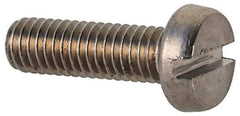 Value Collection - M3x0.50 Metric Coarse, 10mm Length Under Head Slotted Drive Machine Screw - Fillister Head, Grade 18-8 & A2 Stainless Steel, Uncoated, Without Washer - Industrial Tool & Supply