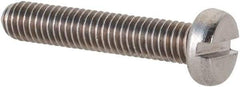 Value Collection - M3x0.50 Metric Coarse, 16mm Length Under Head Slotted Drive Machine Screw - Fillister Head, Grade 18-8 & A2 Stainless Steel, Uncoated, Without Washer - Industrial Tool & Supply