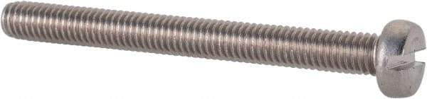 Value Collection - M3x0.50 Metric Coarse, 30mm Length Under Head Slotted Drive Machine Screw - Fillister Head, Grade 18-8 & A2 Stainless Steel, Uncoated, Without Washer - Industrial Tool & Supply