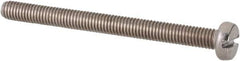 Value Collection - M3x0.50 Metric Coarse, 35mm Length Under Head Slotted Drive Machine Screw - Fillister Head, Grade 18-8 & A2 Stainless Steel, Uncoated, Without Washer - Industrial Tool & Supply