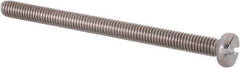 Value Collection - M3x0.50 Metric Coarse, 40mm Length Under Head Slotted Drive Machine Screw - Fillister Head, Grade 18-8 & A2 Stainless Steel, Uncoated, Without Washer - Industrial Tool & Supply