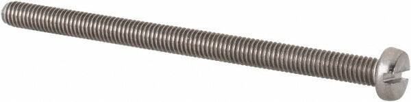 Value Collection - M3x0.50 Metric Coarse, 45mm Length Under Head Slotted Drive Machine Screw - Fillister Head, Grade 18-8 & A2 Stainless Steel, Uncoated, Without Washer - Industrial Tool & Supply