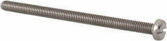 Value Collection - M3x0.50 Metric Coarse, 45mm Length Under Head Slotted Drive Machine Screw - Fillister Head, Grade 18-8 & A2 Stainless Steel, Uncoated, Without Washer - Industrial Tool & Supply