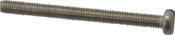 Value Collection - M3x0.50 Metric Coarse, 50mm Length Under Head Slotted Drive Machine Screw - Fillister Head, Grade 18-8 & A2 Stainless Steel, Uncoated, Without Washer - Industrial Tool & Supply